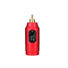 Tattoo Battery Pack Wireless RCA Power Supply 1300mAh OLED Display for Rotary Pen Red