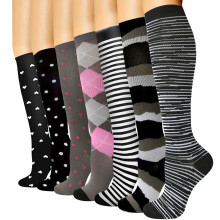 GIRACOA 7 Pairs Women Socks, Knee Socks for Running, Hiking, Cycling, Travel (9.5-13.5)