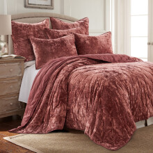 Couette Birch Hill de Levtex Home Abruzzi, 1 place et demie, 168 x 218 cm, velours réversible en polyester, coloris kaki/rouille, compatible avec