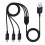 Cable divisor Micro USB portátil 3 en 1 Cable de datos multifunción 1
