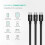 Cable divisor Micro USB portátil 3 en 1 Cable de datos multifunción 3