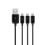 Cable divisor Micro USB portátil 3 en 1 Cable de datos multifunción 5