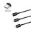Cable divisor Micro USB portátil 3 en 1 Cable de datos multifunción 4