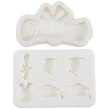 2 moules en silicone pour diplôme, mini-toque, moule pour diplôme, moule pour chocolat et bonbons