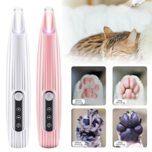 Electric Pet Hair Clipper Dog Cat Feet Paw Shaver Cordless Grooming Trimmer Kit Pink