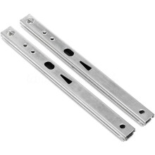 Ball Bearing Drawer Slides Rail, 1 Pair Micro Ball Guide Two Sections Steel Heavy Runners Ball, 2 Fold Ball Slide Drawer Slide (14in/342mm, Silver)