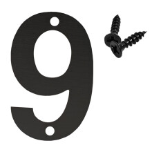 4 inch Modern Floating Outdoor Mailbox House Numbers Black Shadow Home Address