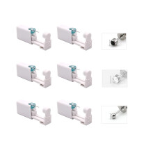 6Pack Disposable Ear Piercing Kit with Preloaded Stainless Steel Studs for Safe Home Use
