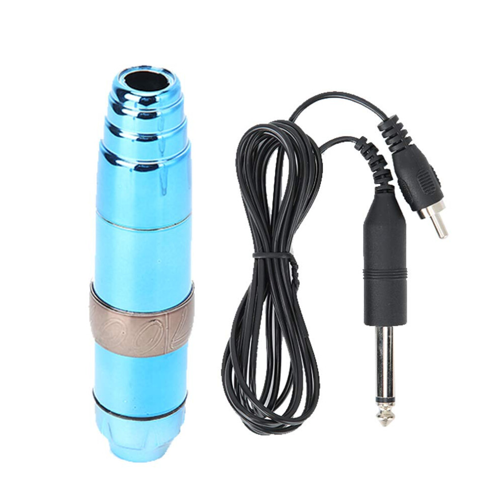 Blue Tattoo Pen Machine Rotary Professional Rca Interface Stable Power For Lining And Shading
