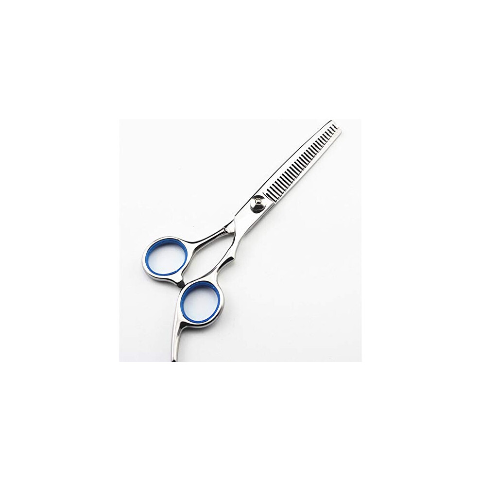 Blue Professional Hair Cutting Scissors Japanese Steel Barber Shears With Ergonomic Grip Thinning