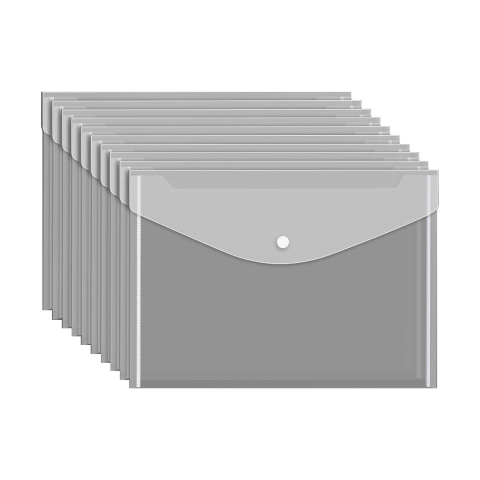 Archival Quality Envelopes, Translucent File Bag For Organizational Aid, Clear Plastic Envelope Folder With Reusable Button, Poly Envelope For School 9176269840488