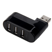 Plug-and-play USB-hub, mini-USB-hub voor scanner, printer en muis, compacte, draagbare en draaibare hub, 90/180 draaibaar voor hot-pluggable