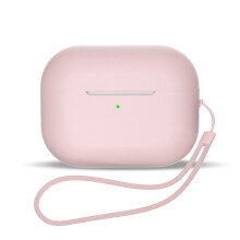 Ochranné pouzdro na AirPods Pro, tekutý silikonový kryt s LED indikátorem pro okamžité nabíjení, snadno přístupné tlačítko párování