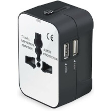 Universell reisepartner, bærbar laderadapter med doble USB-porter, avansert teknologi for lading av flere enheter, ikke en spenningsomformer,