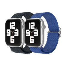 Sträckbart flätat Solo Loop-armband för Apple Watch, enkel installation, lätt och tvättbart armband, 38 mm, 40 mm, 41 mm, 42 mm, 44 mm, 45 mm,