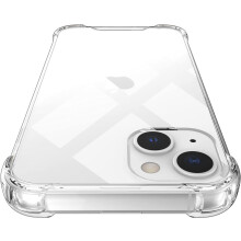 Kristalhelder hoesje voor iPhone, ultradun ontwerp, schokbestendig TPU-beschermend, slank en dun TPU-hoesje met opstaande rand ter bescherming van