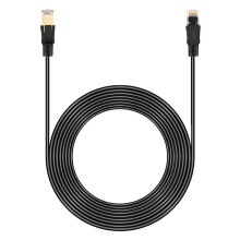 Kabel Ethernet Cat8, konstrukcja przeciwzakłóceniowa, elastyczny i trwały, transmisja danych z prędkością 40 Gb/s i zmniejszonym przesłuchem