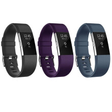Fitbit Charge2Bands, metalliset soljet, säädettävät vaihtorannekkeet, vedenpitävät ja ympäristöystävälliset rannekkeet, 3 kpl
