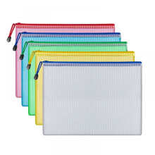 Sacos organizadores de malha com zíper, codificados por cores para uma solução de armazenamento simples, feitos de PVC durável, com capacidade
