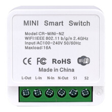 Matter Smart Switch, Mini WiFi-relémodul for veggbryterboks, hjemmeautomasjon med stemmestyring, timer og tidsplan for enkel installasjon og uten