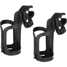 Stroller Cup Holder, Bike Cup Holder, Wide Compatibility for Mountain Bicycles, Strollers, Wheelchairs, Featuring 360 Degrees Rotation and Easy Assemb