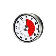 Mekaniske visuelle timere, ramme i rustfritt stål, 60-minutters timer for matlaging, baking og lekser