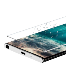 Ochranná fólie na displej pro Samsung Galaxy S22 Ultra, odemykání otiskem prstu, tvrdost tvrzeného skla 9H, plné pokrytí HD Clear3D