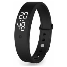 Fitness Tracker with Step Counting, Real Temperature Monitoring Sleep Monitor Bracelet Silicone Wristbands with LED Display Time Display Silent Vibrat