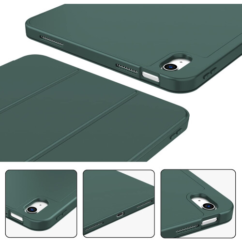 Capa protetora para tablet de 10,9 polegadas (2022), projetada com suporte triplo e capa traseira macia em TPU, compatível com função de 2