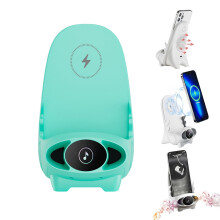Suporte para celular Yamajifactory com carregador, modelo 2024Mini Chair, com carregamento rápido sem fio, suporte multifuncional portátil