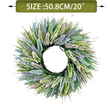 Ideias de presentes para o Dia das Mães em promoção! Zeceouar2024Verão/Verão Anel de Flor de Grama e Lavanda Artificial para Pendurar na Porta