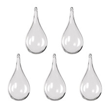 Mizh5 stuks transparante plastic acryl badbomvormen, vormpjes, vulbare kerstboomversieringen, doe-het-zelf badbomvormen (waterdruppel)