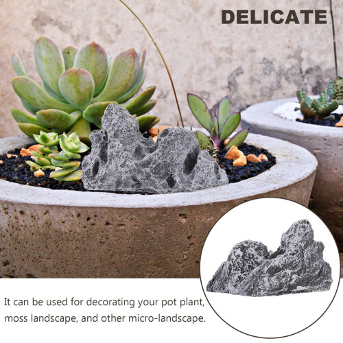 2 τεμάχια Άγαλμα Rockery Βουνό Ειδώλιο Βουνό Rockery Διακόσμηση Επιτραπέζιας 1