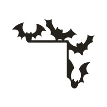 3D-pelottava halloween-ovenkoriste, yhteensopiva ovenkoristeiden kanssa, jossa on lepakoita, kurpitsaa, kissaa, kuuta ja haamua juhlatilan