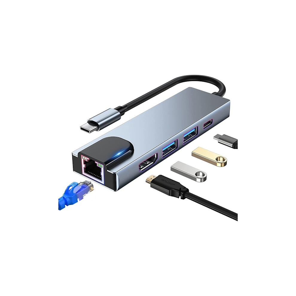 Usb-C Hub Multiport Adapter, 5-In-1 Usb-C Docking Station With 4K Hdmi 9773935946330
