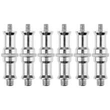 Scriú Aistrithe 6 phíosa Spigot Adapter Hot Shoe, Spreagthóirí Seasamh Solais Ceamara SLR, Cóimhiotal Alúmanaim