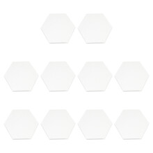 Marcadores de lugar hexagonais transparentes Guangmc para decoração de casamentos ou festas (10 unidades)