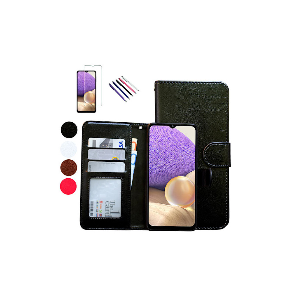 Compatible With Samsung Galaxy A32 5G - Leather Case / Protection White 9773935947030