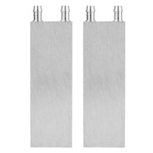 2 blocs de refroidissement liquide en aluminium 80 x 40 x 12 mm pour radiateur de processeur d'ordinateur