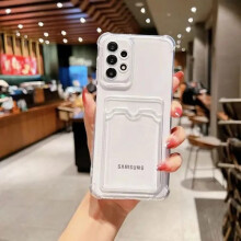 Etui portfelowe z przegródką na karty kompatybilne z Samsung Galaxy S25S24S23S22S21Ultra Plus FE A54A53A13-A32A72 5G, przezroczysta obudowa