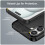 Capa para iPhone 16 Plus em aço escovado preto 6