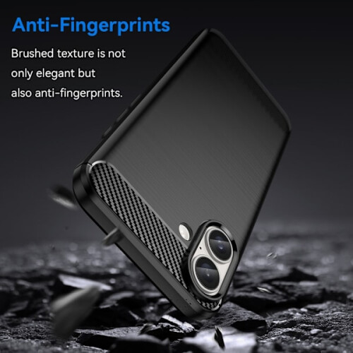Capa para iPhone 16 Plus em aço escovado preto 2