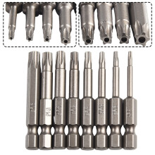 Set di 8 punte per cacciavite Torx magnetiche a cinque punte da 50 mm con attacco esagonale da 1/4" T8-T40