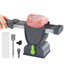 Multifunktionales Mini-Fleischmesser mit einstellbarer Schnittstärke aus Edelstahl für Zuhause, Grillen und Hot Pot