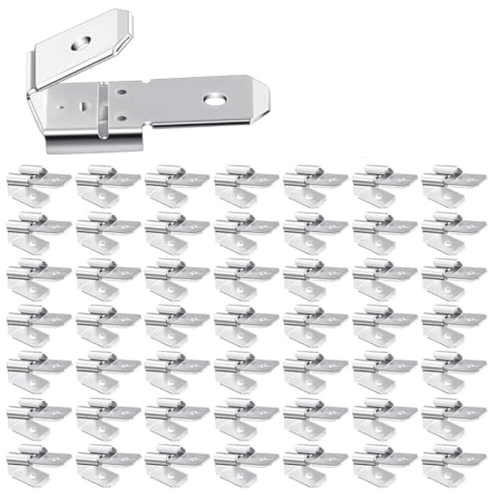 50Pcs Double Piggyback Spade Connectors,Electrical Double Male Female Adapter,Quick Disconnect Spade Crimp Terminals Kit 9773935947689