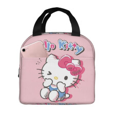 Hello Kitty matpose med glidelås Vanntett og gjenbrukbar Gjenbrukbar kjøleboks til damer og menn Kontor/Piknik/Arbeid - STyle4