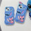 (Compatível com Samsung S21) Capa de silicone azul para celular com o tema Lilo e Stitch 4