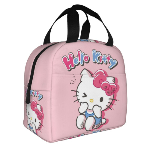Τσάντα φαγητού Hello Kitty με φερμουάρ, αδιάβροχη και επαναχρησιμοποιήσιμη, 1