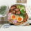 Κουβέρτα Ramen με πορτοκαλί noodles, αστείο δώρο φαγητού, απαλή ζεστή φανέλα 50x60 ιντσών 1