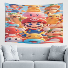 Mario Wandteppich, Wanddekoration für Jungen- und Mädchenzimmer, Wohnzimmer, 152 x 102 cm